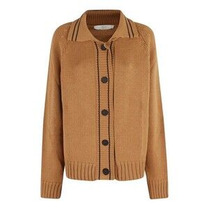 Tela Violet Cardigan With Polo Collar - NWT